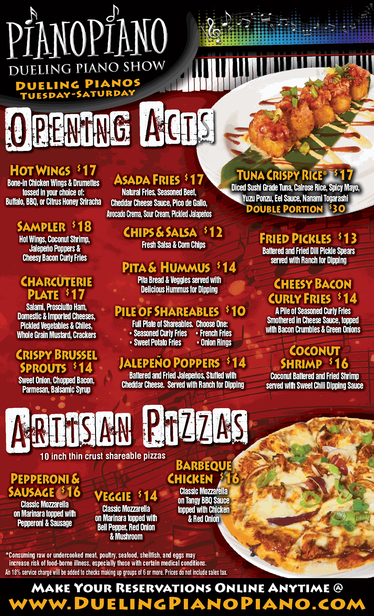 Food menu page 1